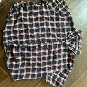 BRANDY MELVILLE FLANNEL CROP TOP
